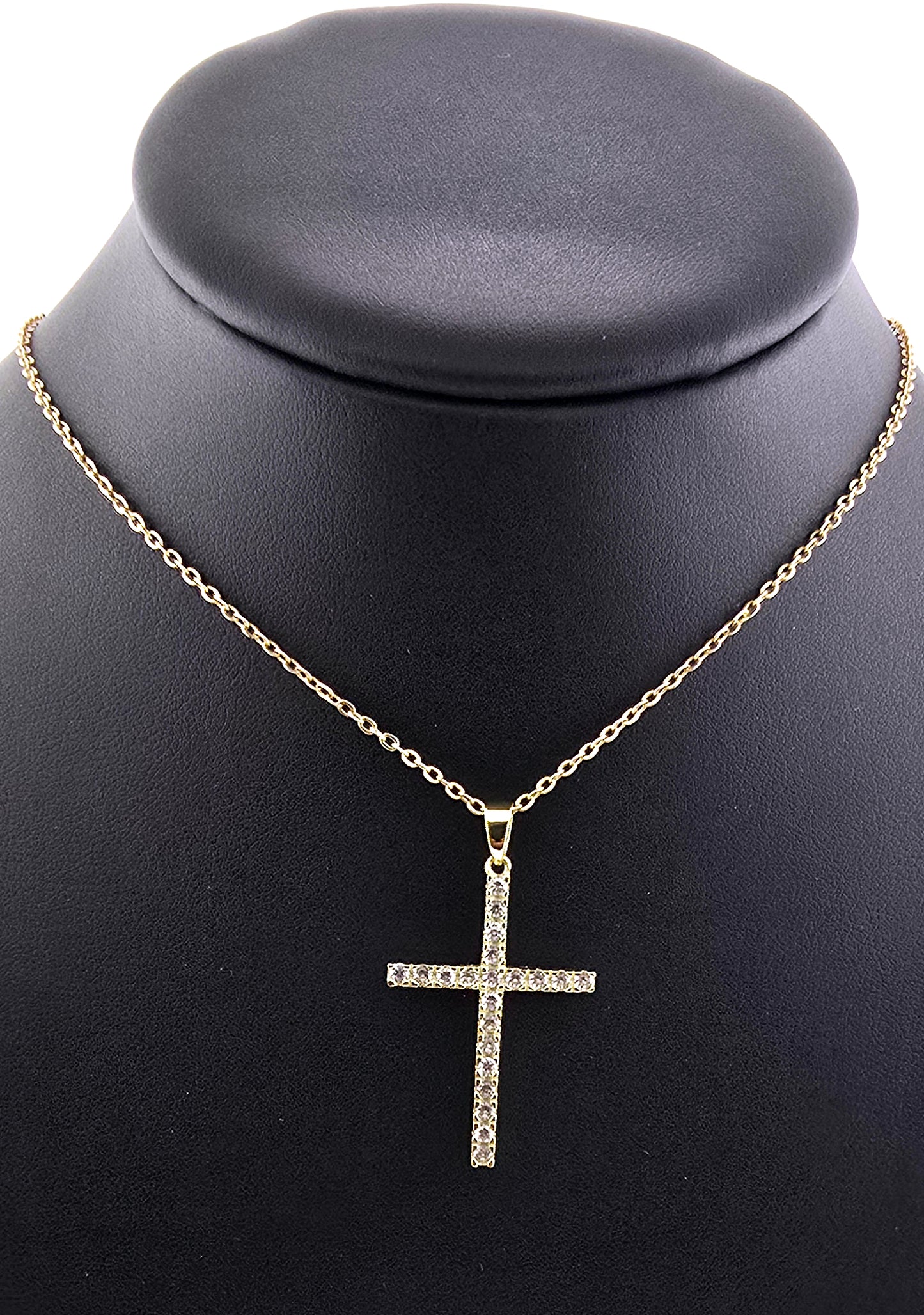 Gold Cross with Diamond