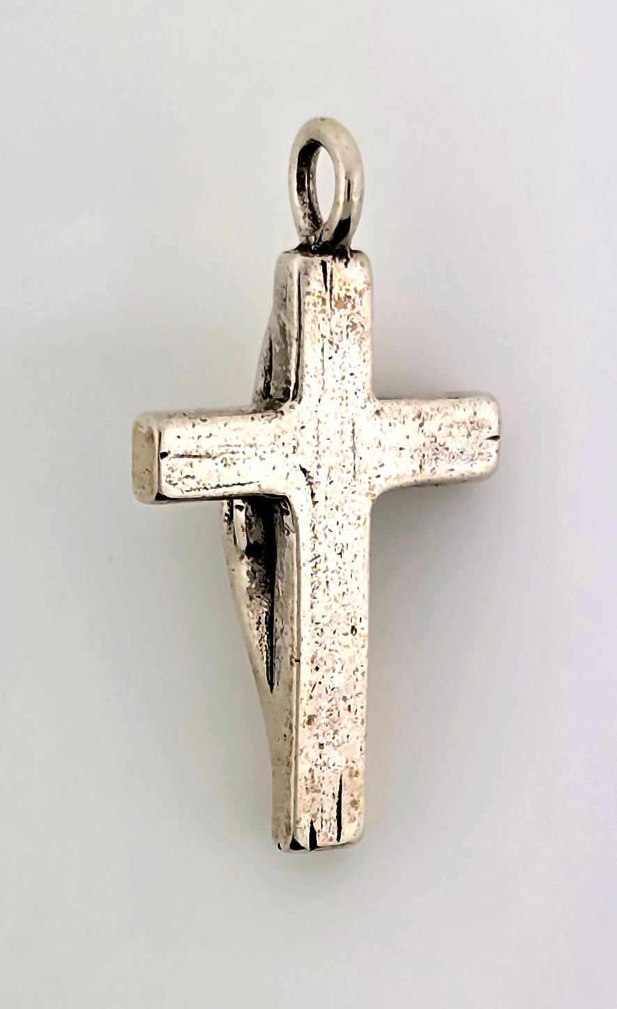 Custom Made Sterling Silver Cross with Hands