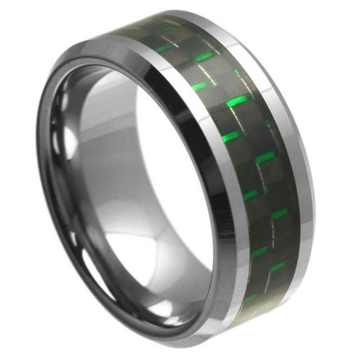 Green Carbon Fiber Ring - 324
