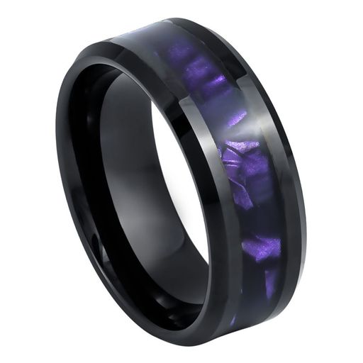 Purple Cowrie Ring - 1086