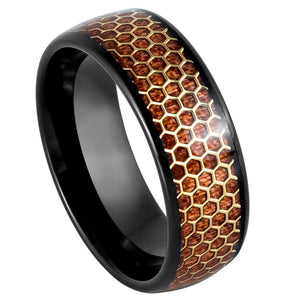 Rosewood Honeycomb Ring - 966