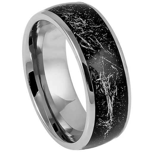 Meteorite Black Carbon Fiber Ring - 828