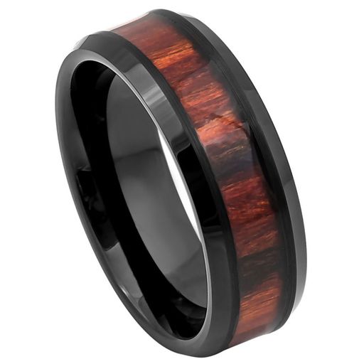 Dark Mahogany Wood Ring - 887