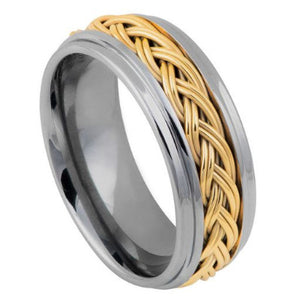 Double Braid Gold Ring - 683