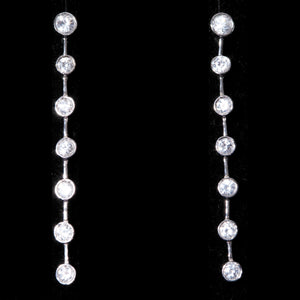 SILVER AND STONES HINGE EARRINGS