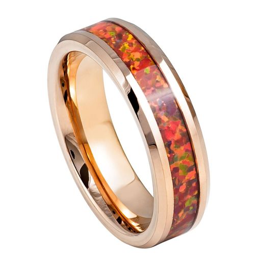 Rose Gold IP Plated Mexican Opal - 1040