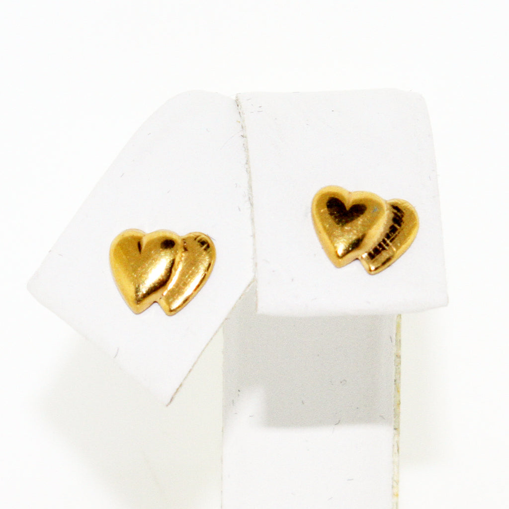 DOUBLE HEART STUDS