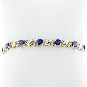 OVAL BLUE SAPPHIRE TENNIS BRACELET