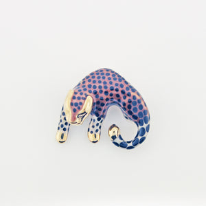 ENAMELED LEOPARD 14K YG PENDANT