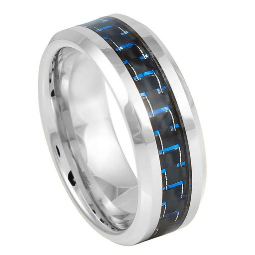 Blue Carbon Fiber Ring - 158