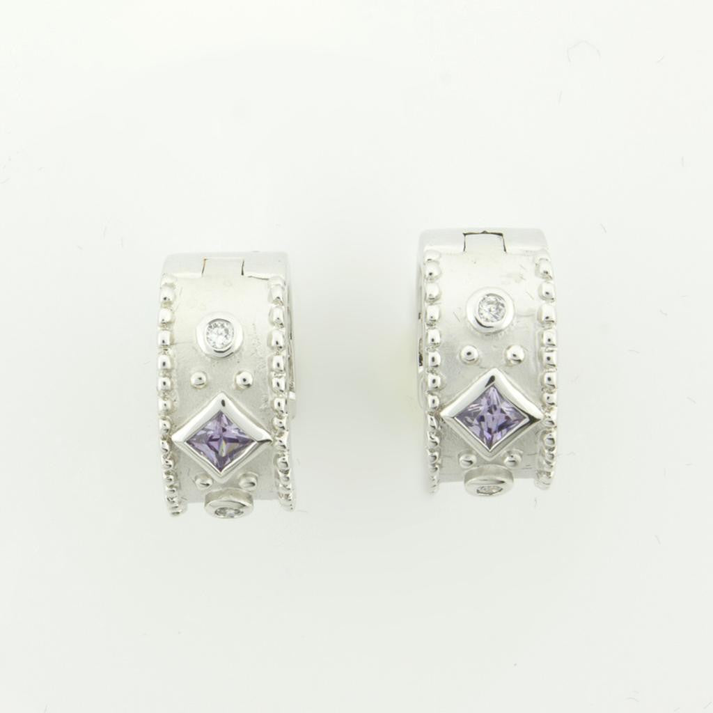 MAJESTIC AMETHYST CUFF EARRINGS