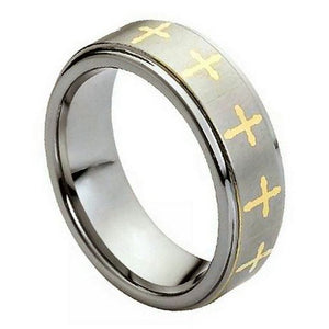 Yellow Gold IP Crosses -134