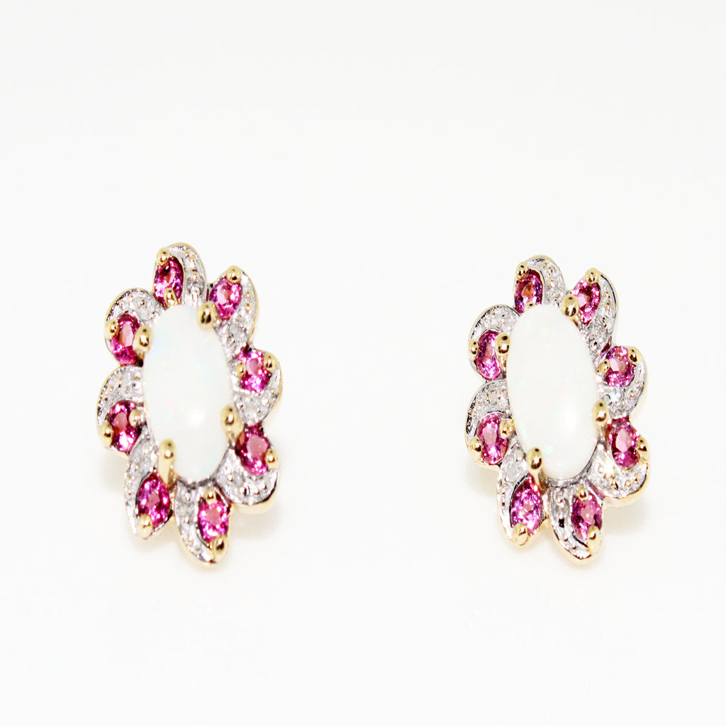 OPAL FLOWER EARRINGS