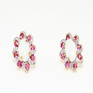 OPAL FLOWER EARRINGS