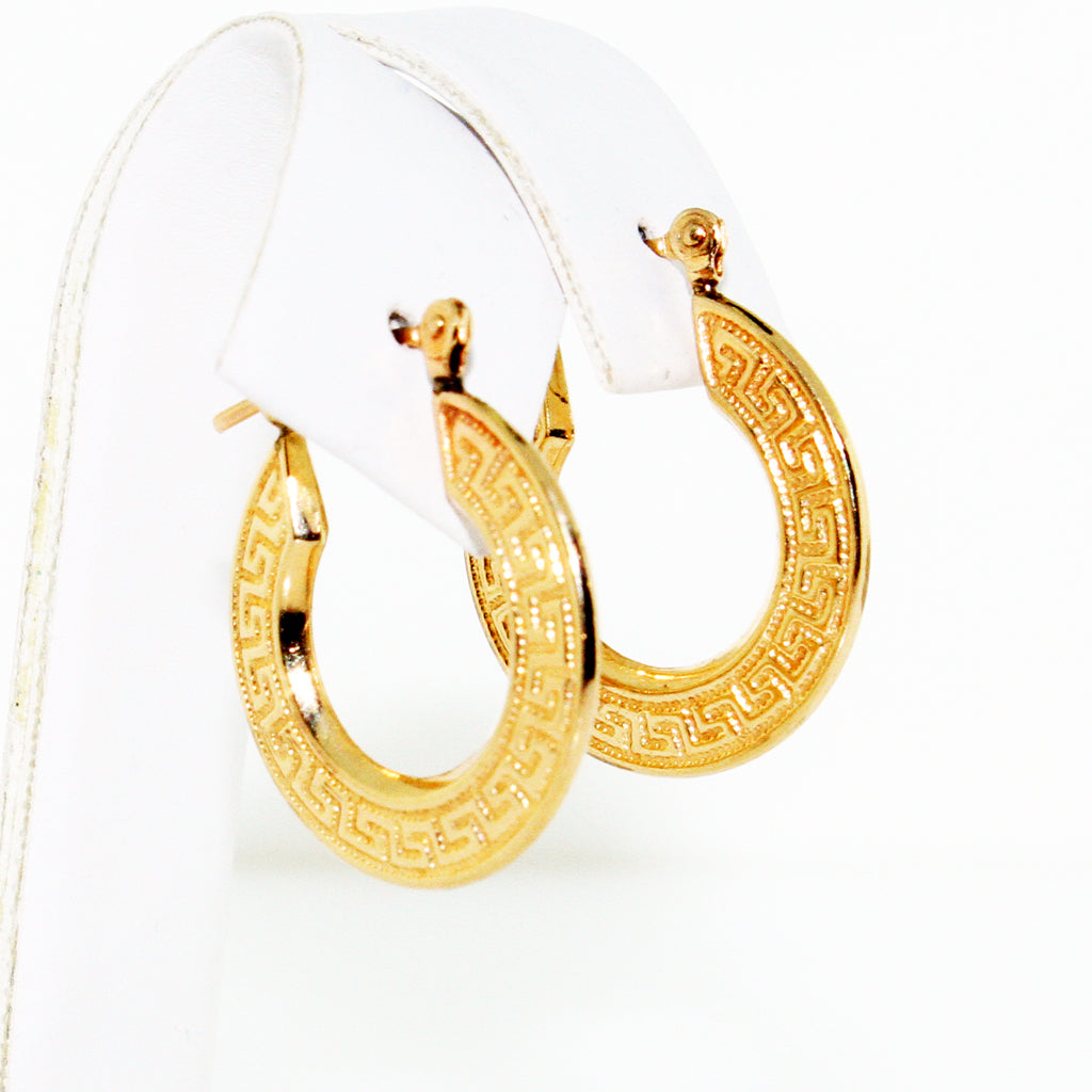 DECO FLAT SMALL HOOPS EARRINGS