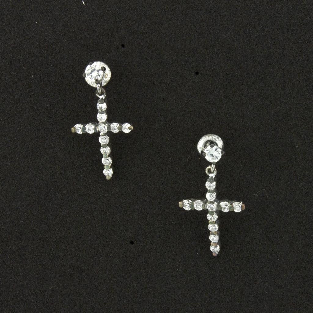 CROSS DANGLING EARRINGS