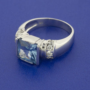 FANCY BLUE TOPAZ RING