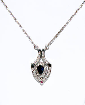 CONVERTIBLE SAPPHIRE PENDANT NECKLACE