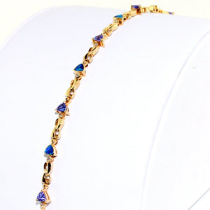 OPAL TANZANITE TRIANGLE BRACELET
