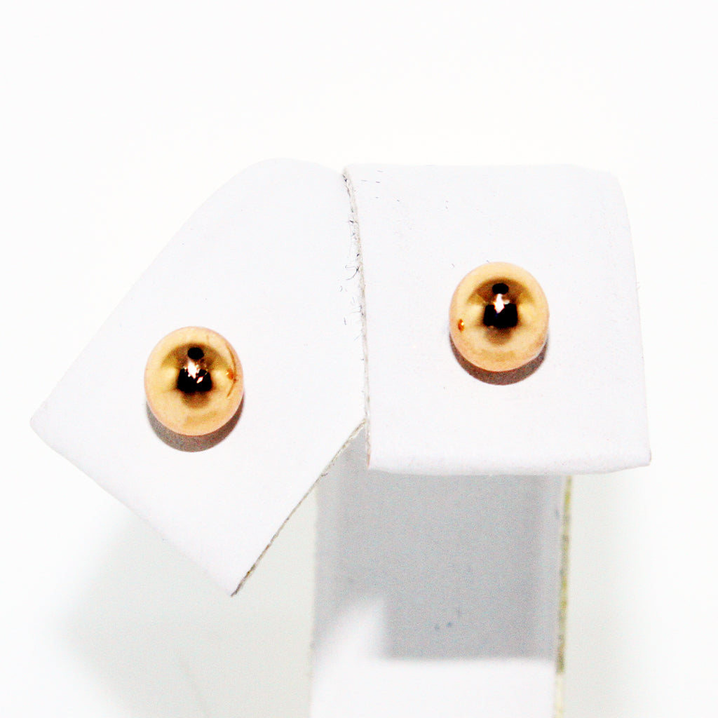 YELLOW GOLD BALL STUDS